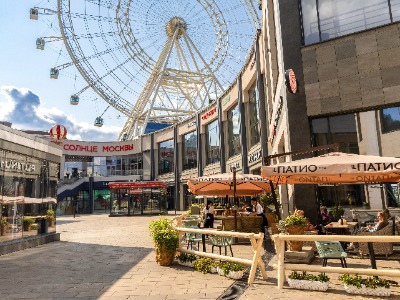 Restaurants and shops